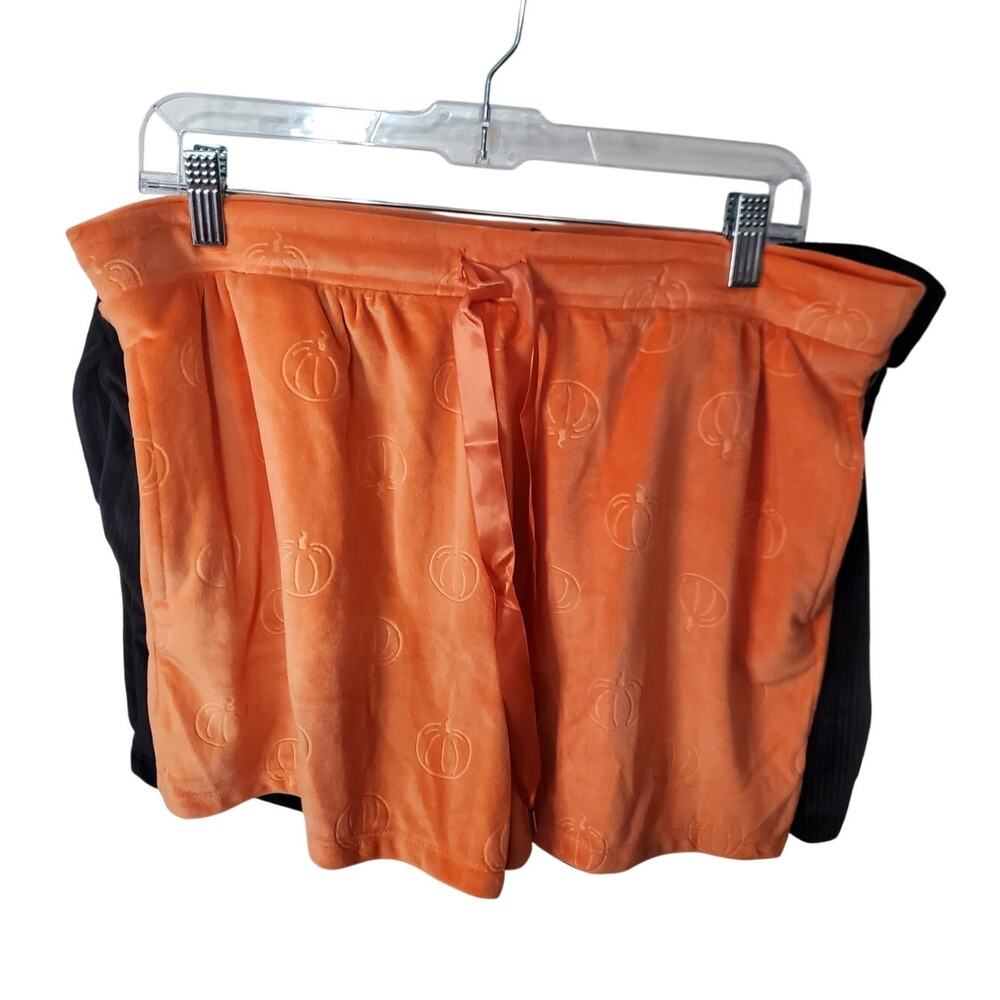 Jaclyn Intimates 2 Pack Velour Pumpkin Sleep Shorts, NWOT, XL